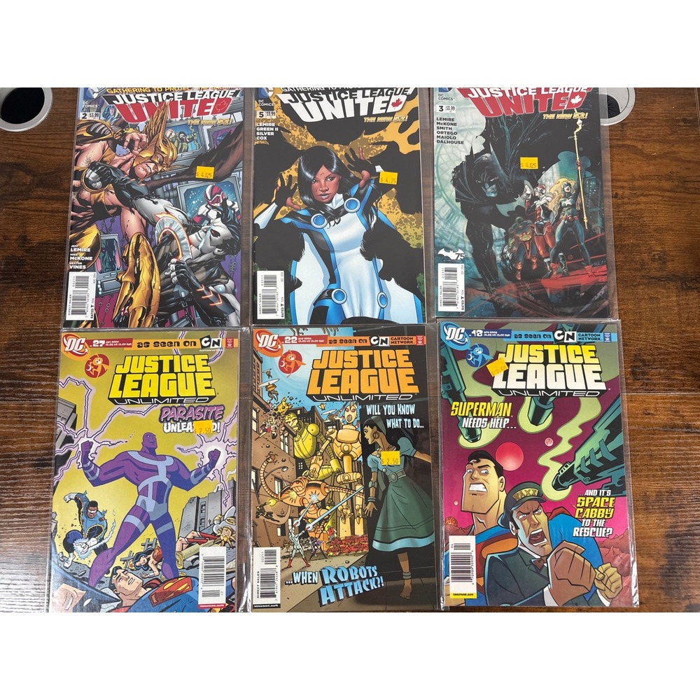 DC Comics Justice League United & Unlimited Comic Book Lot 6 Issues New 52 DCAU